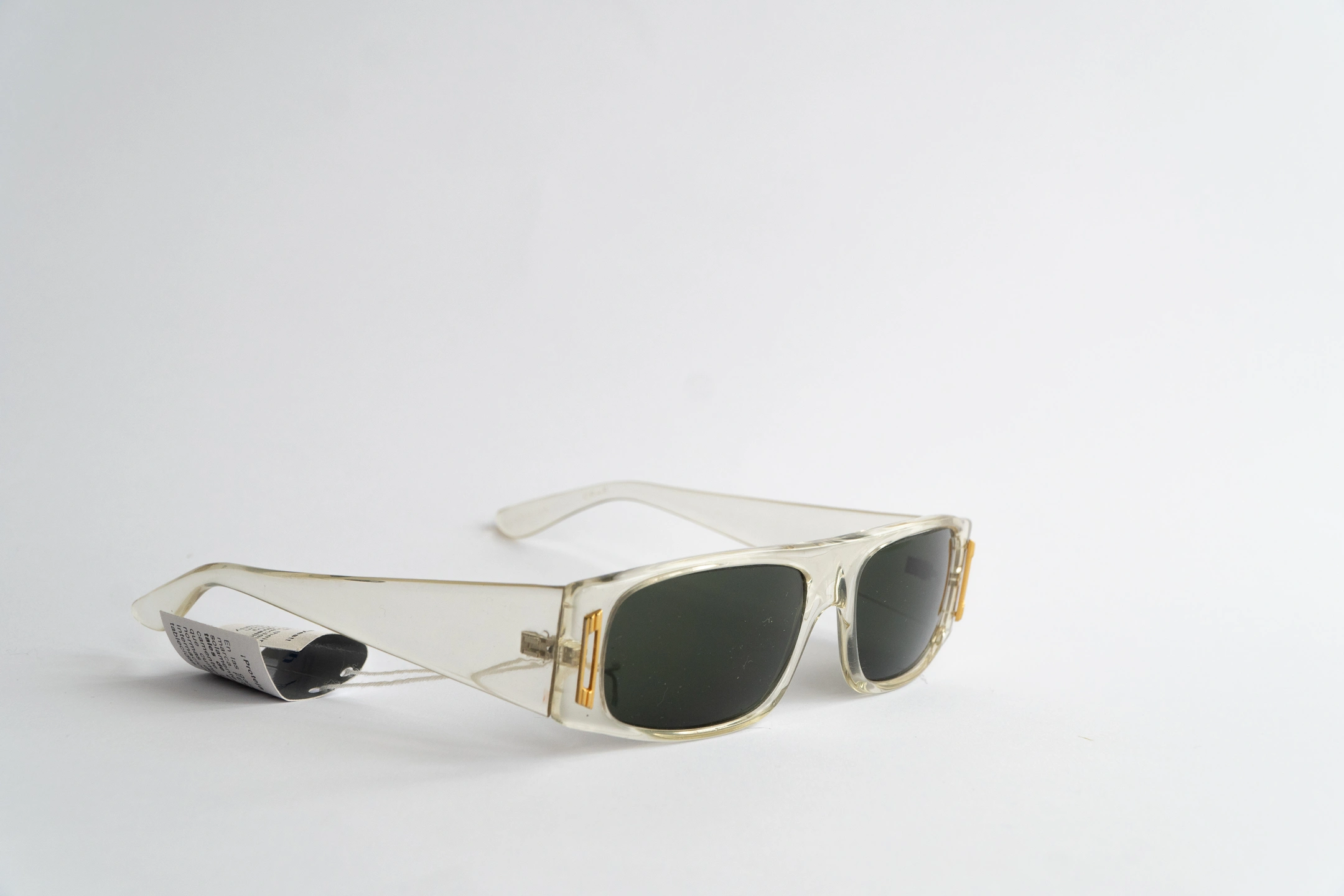 gafas de sol Hendrius E-CR transparentes, con embellecedores dorados